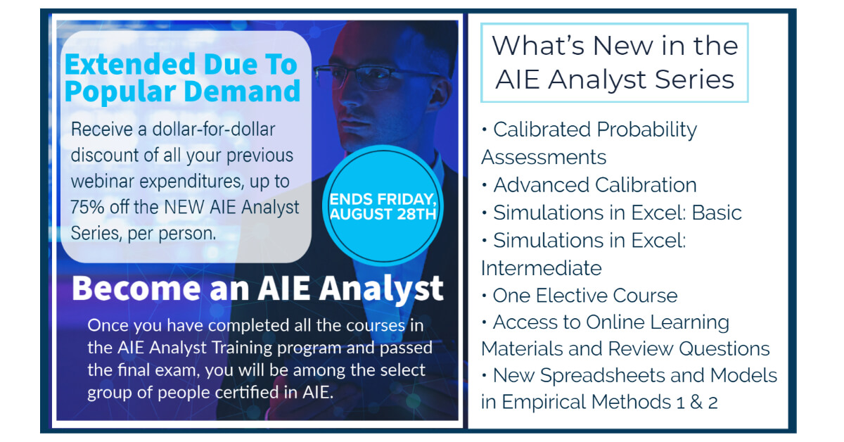 Due to Popular Demand HDR Extends Offer on New AIE Analyst Series